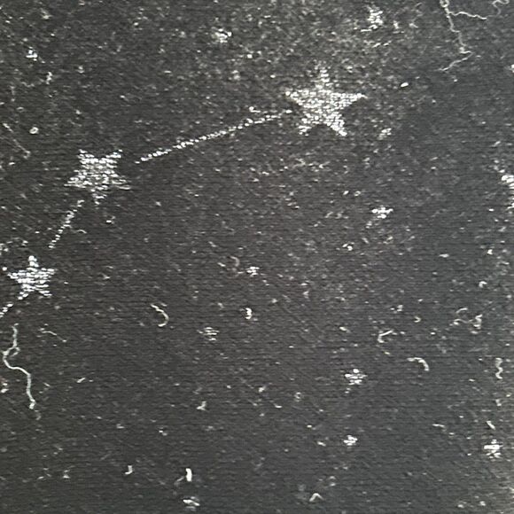 Hot Topic Velvet Crop Top Constellation Stars Space Size Medium Black Goth Punk - Picture 5 of 7